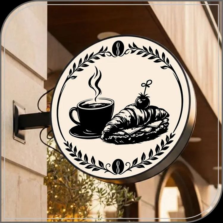 لایت‌باکس دوطرفه ثابت قطر ۴۰ سانتی‌متر